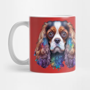 Cute Cavalier King Charles Spaniel Dog Watercolor Mug